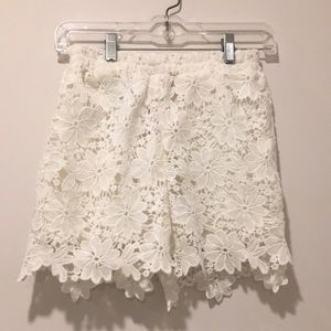 White Lacey Shorts